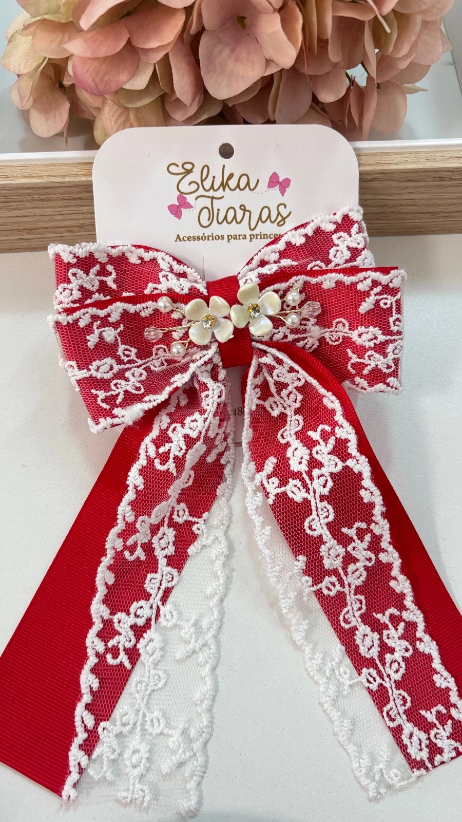 LAÇO DE RENDA ARAMADO - LAÇO DE RENDA ARAMADO VERMELHO  NESCLA