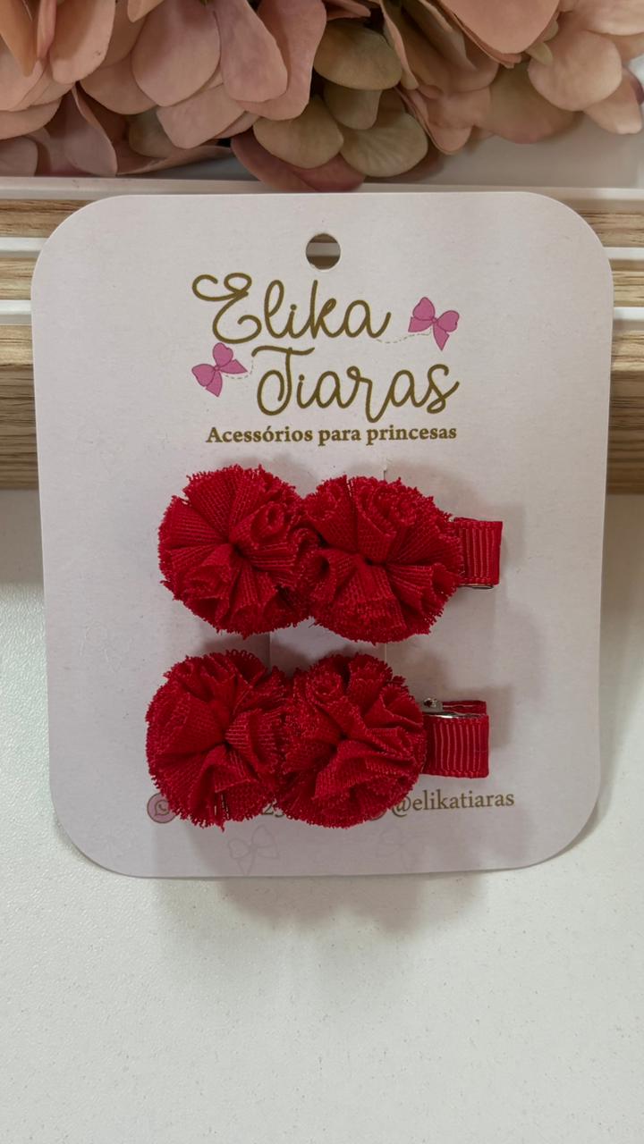 PAR POMPOM - PAR POMPOM VERMELHO